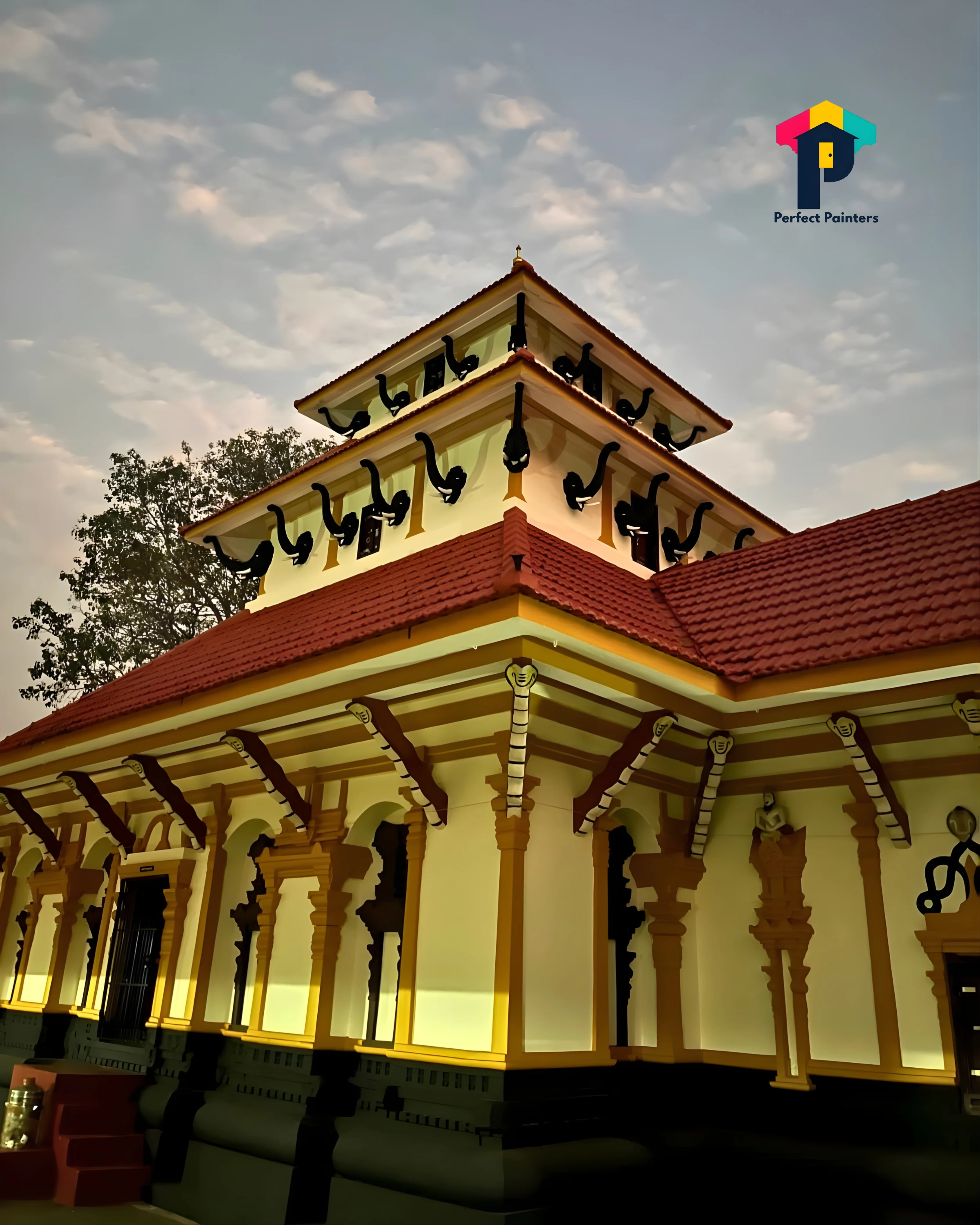 Multi story temple building outer facade restoration 𝗣𝗮𝗻𝗻𝗶𝘆𝗮𝗻𝗴𝗮𝗿𝗮
