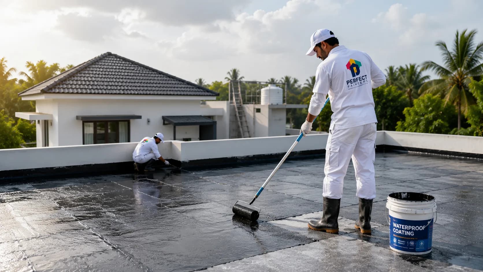 Seamless roof and terrace waterproofing leakage repair treatment in Kerala